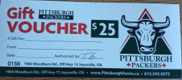 Pittsburgh Packers Gift Certificate